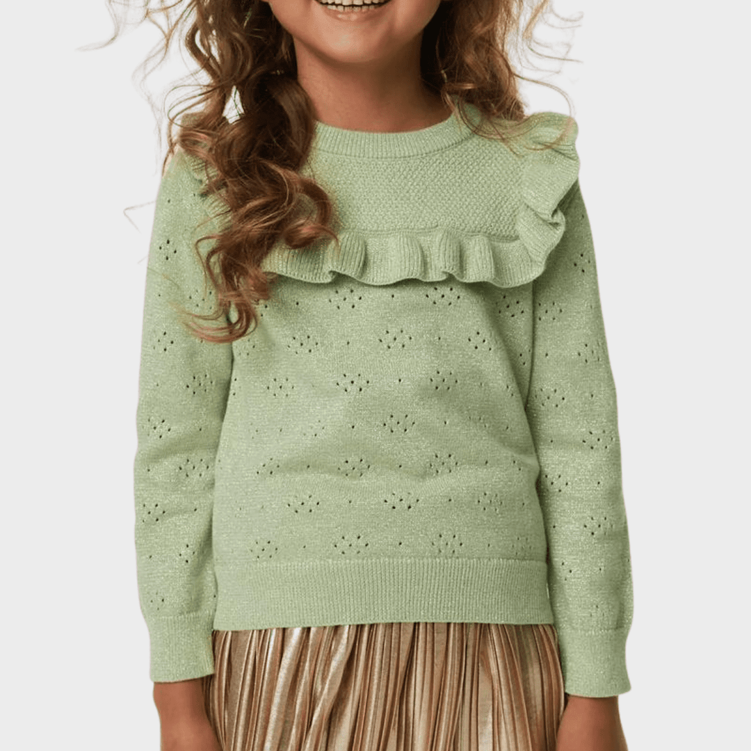 Girls Green Lurex Jumper from You Know Who's