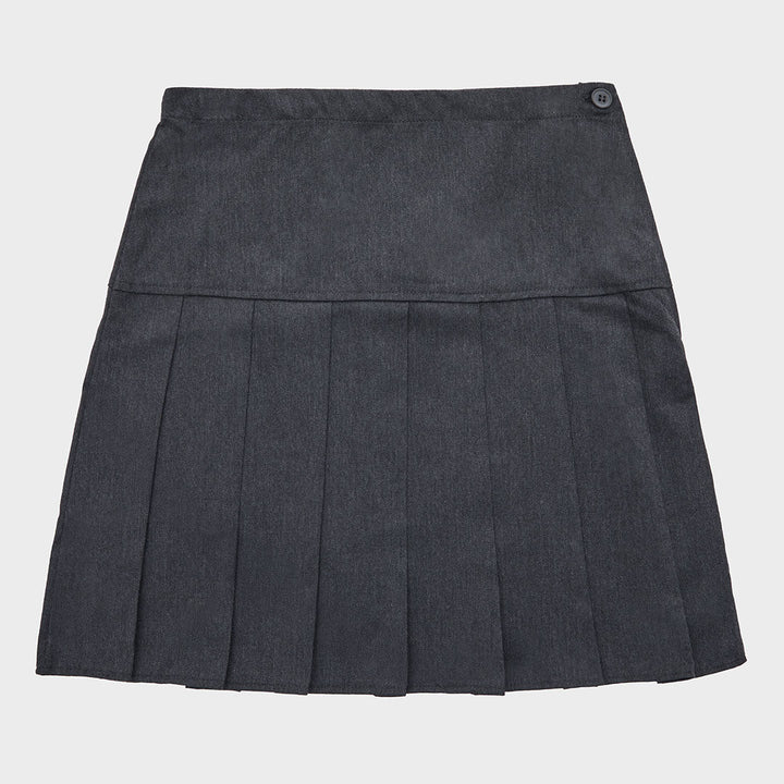 Girls Grey Teflon Pleated School Skirts from You Know Who's