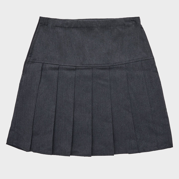 Girls Grey Teflon Pleated School Skirts from You Know Who's