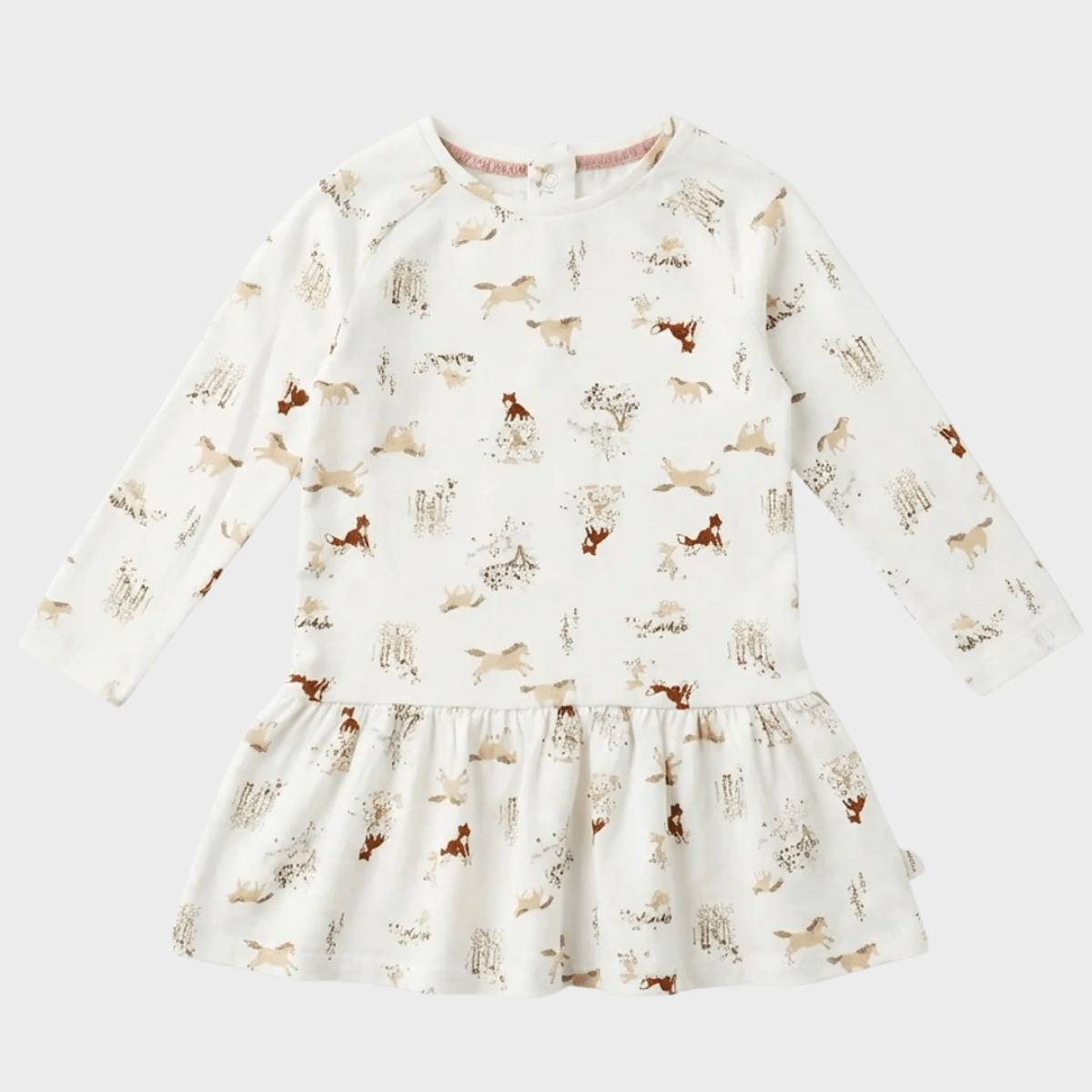 Girls Horse And Fox Long Sleeve Dress (6M - 7Y) from You Know Who's