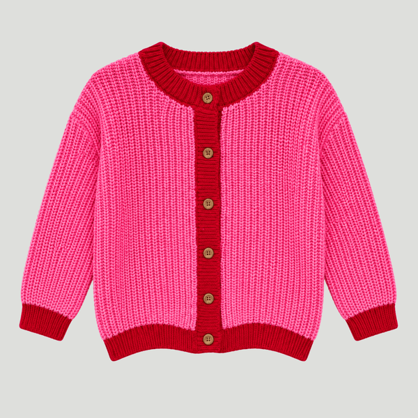 Girls Hot Pink Cardigan from You Know Who's