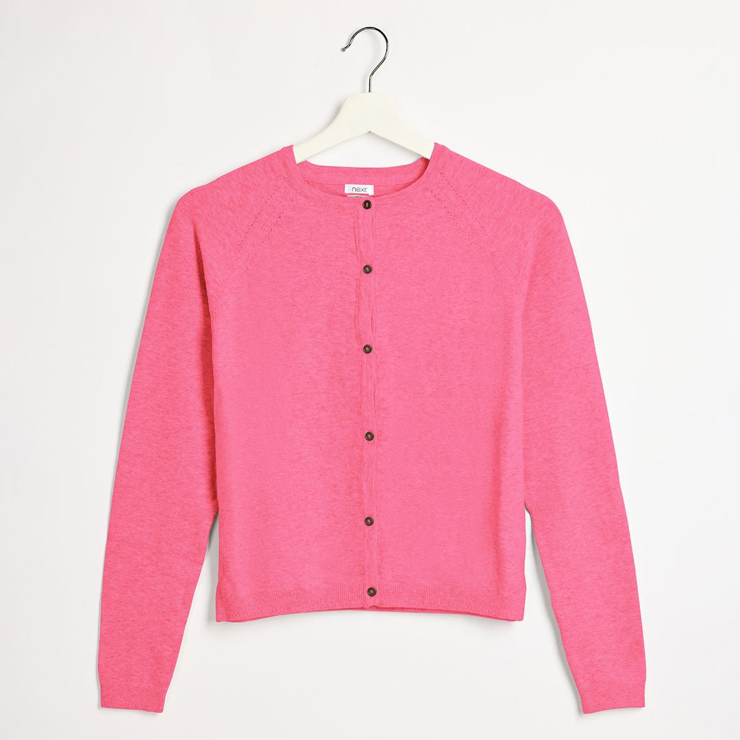 Girls Hot Pink Knitted Cardigan from You Know Who's