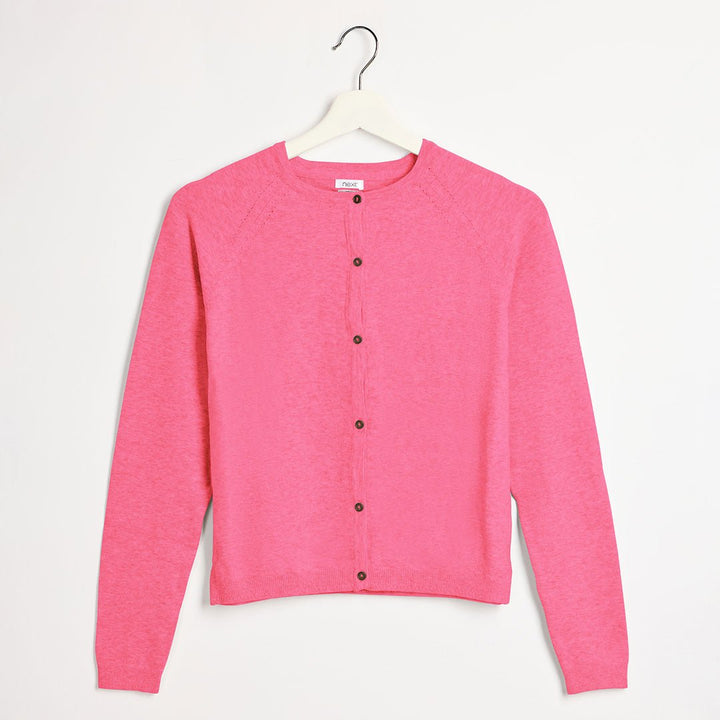 Girls Hot Pink Knitted Cardigan from You Know Who's