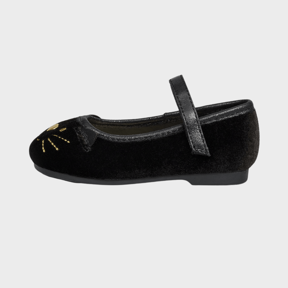 Girls Kitty Bar Shoe Black from You Know Who's