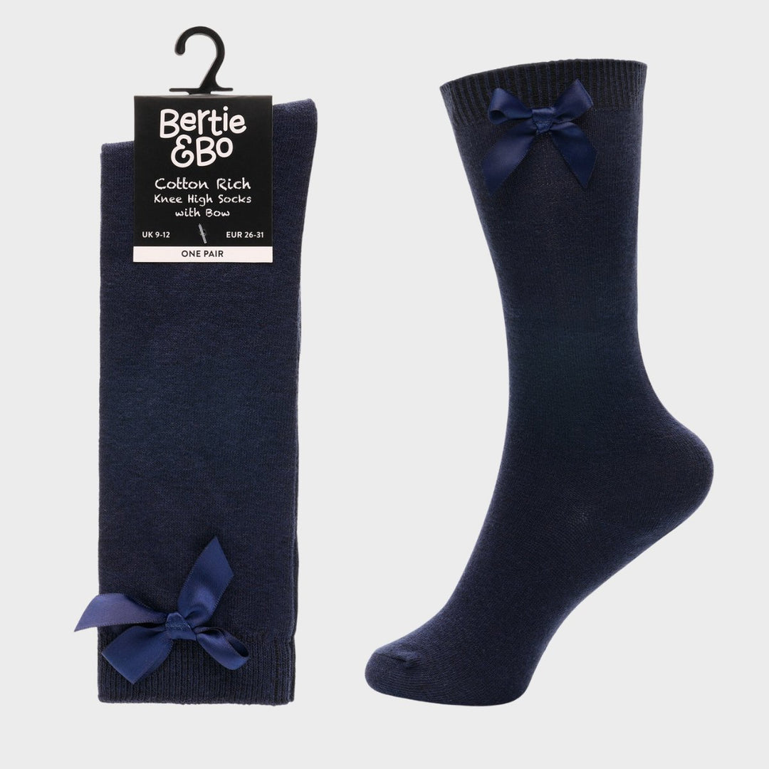 Girls Knee High Socks Navy from You Know Who's