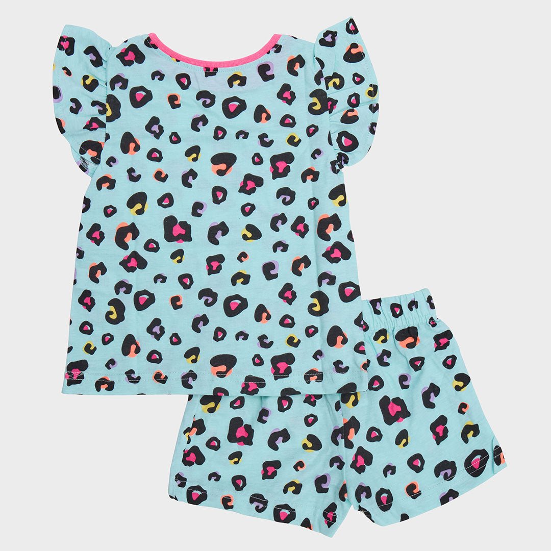 Girls leopard Shorty PJs from You Know Who's