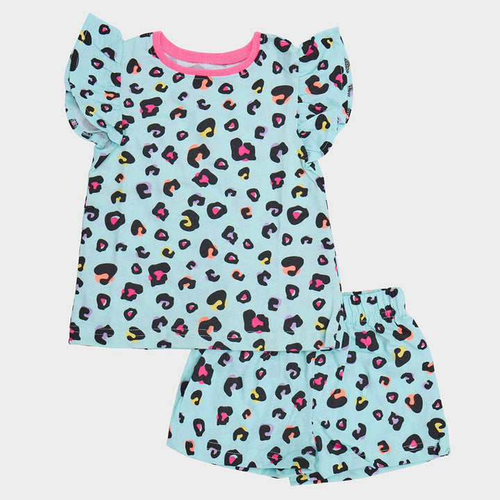 Girls leopard Shorty PJs from You Know Who's