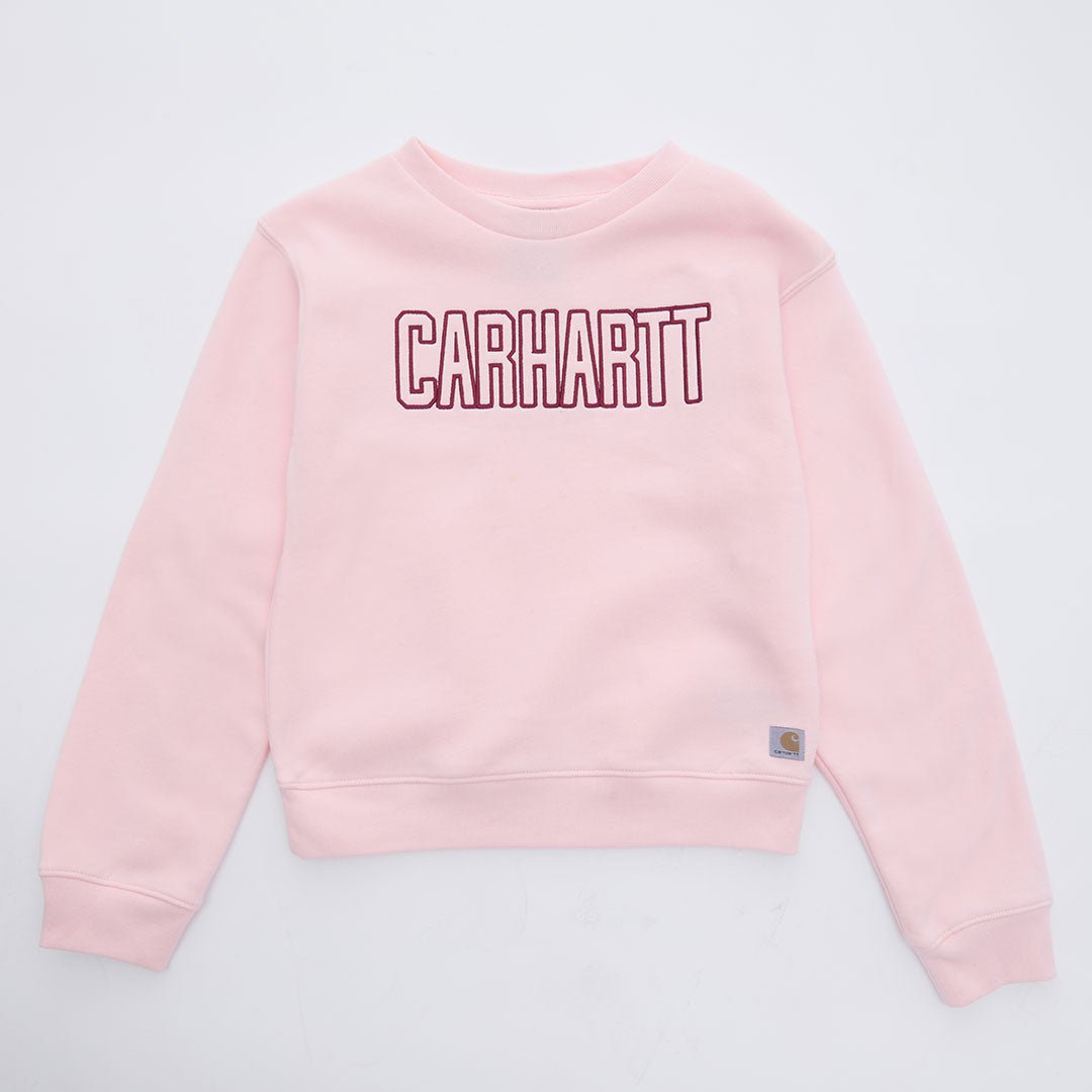 Girls Light Pink Embroidered Carhartt Sweater from You Know Who's