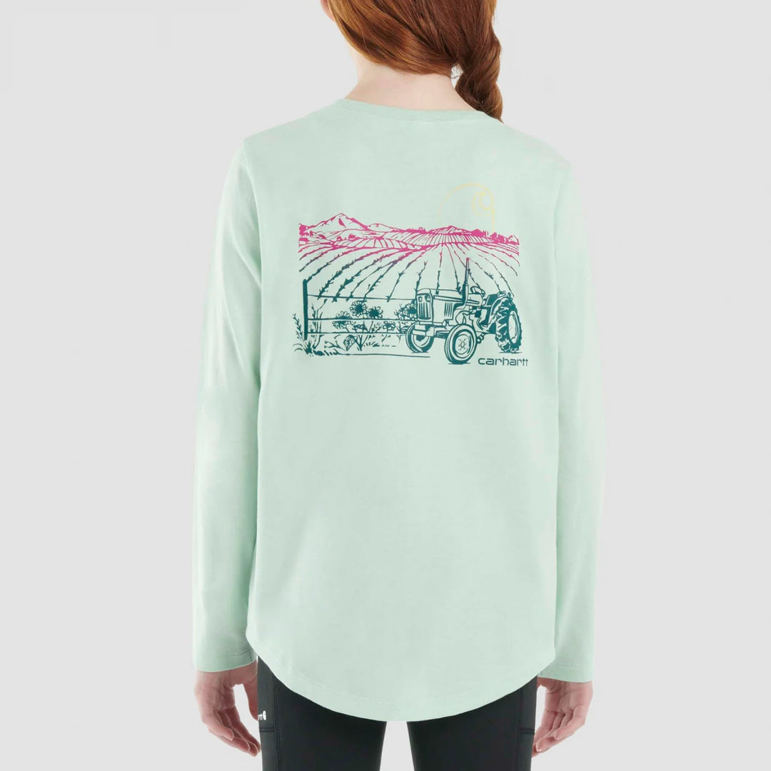 Girls Mint Long Sleeve Carhartt Logo Top from You Know Who's