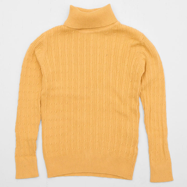 Girls Mustard Knitted Polo from You Know Who's