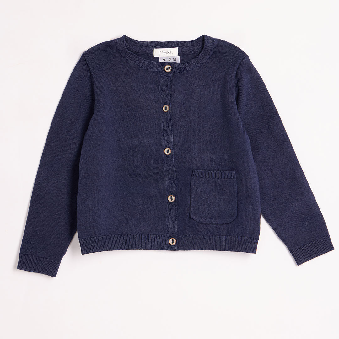 Girls Navy Knitted Cardigan from You Know Who's