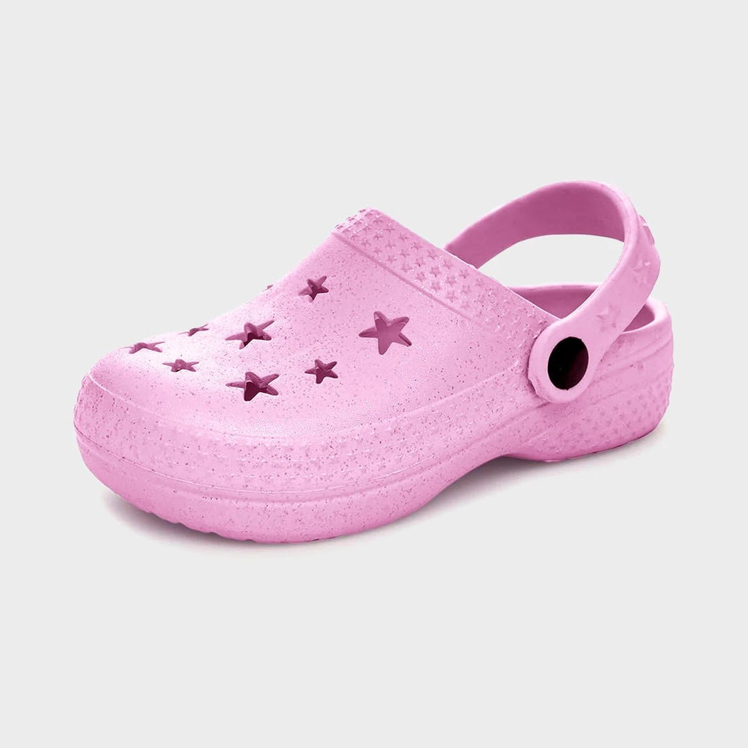 Girls Pink Glitter Clogs from You Know Who's