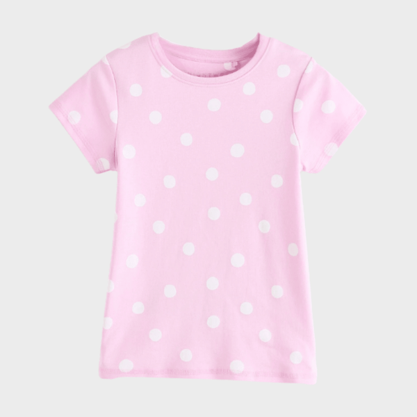 Girls Pink Polka Dot T-Shirt from You Know Who's