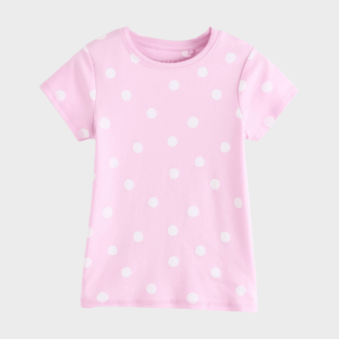 Girls Pink Polka Dot T-Shirt from You Know Who's