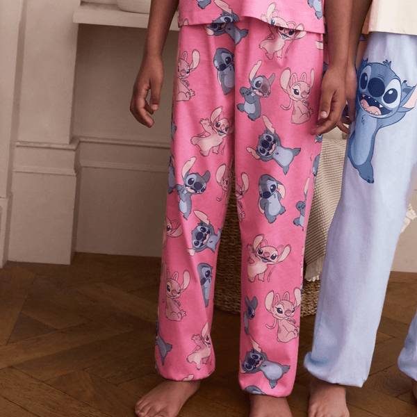 Girls Pink Stitch Print Pj Bottom from You Know Who's