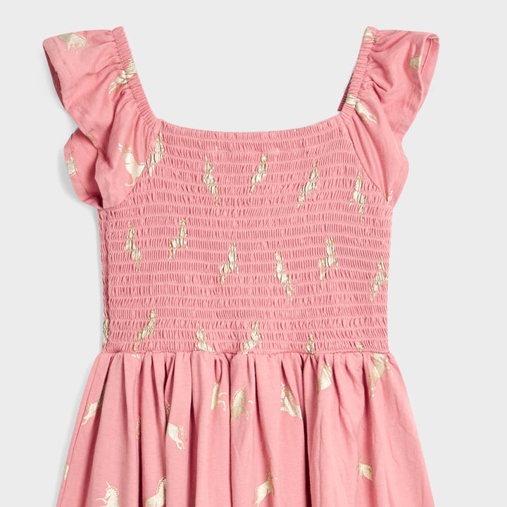 Girls Pink Unicorn Boden Dress from You Know Who's