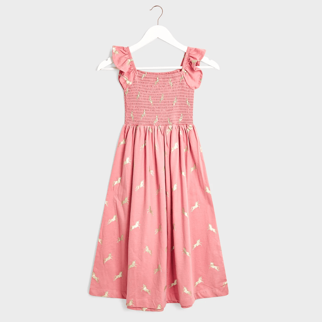 Girls Pink Unicorn Boden Dress from You Know Who's