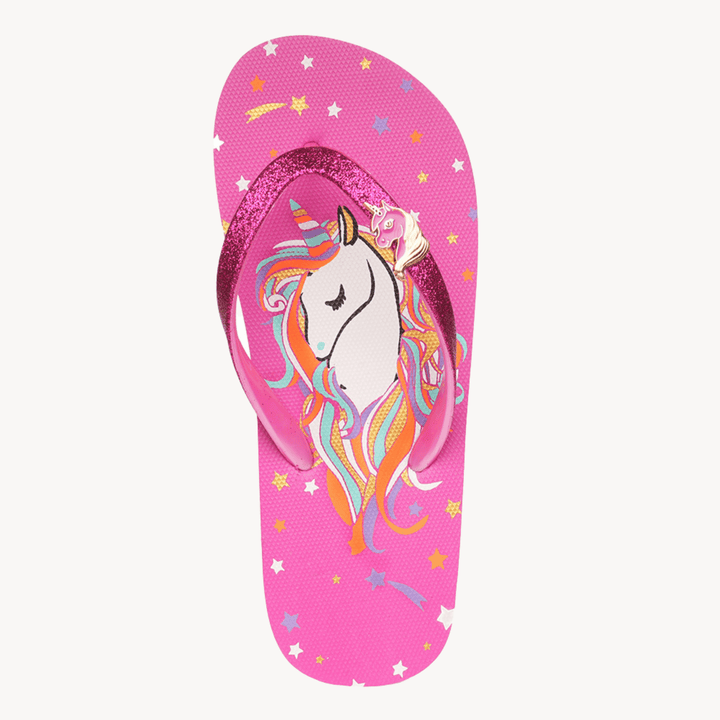Girls Pink Unicorn Flip Flop from You Know Who's