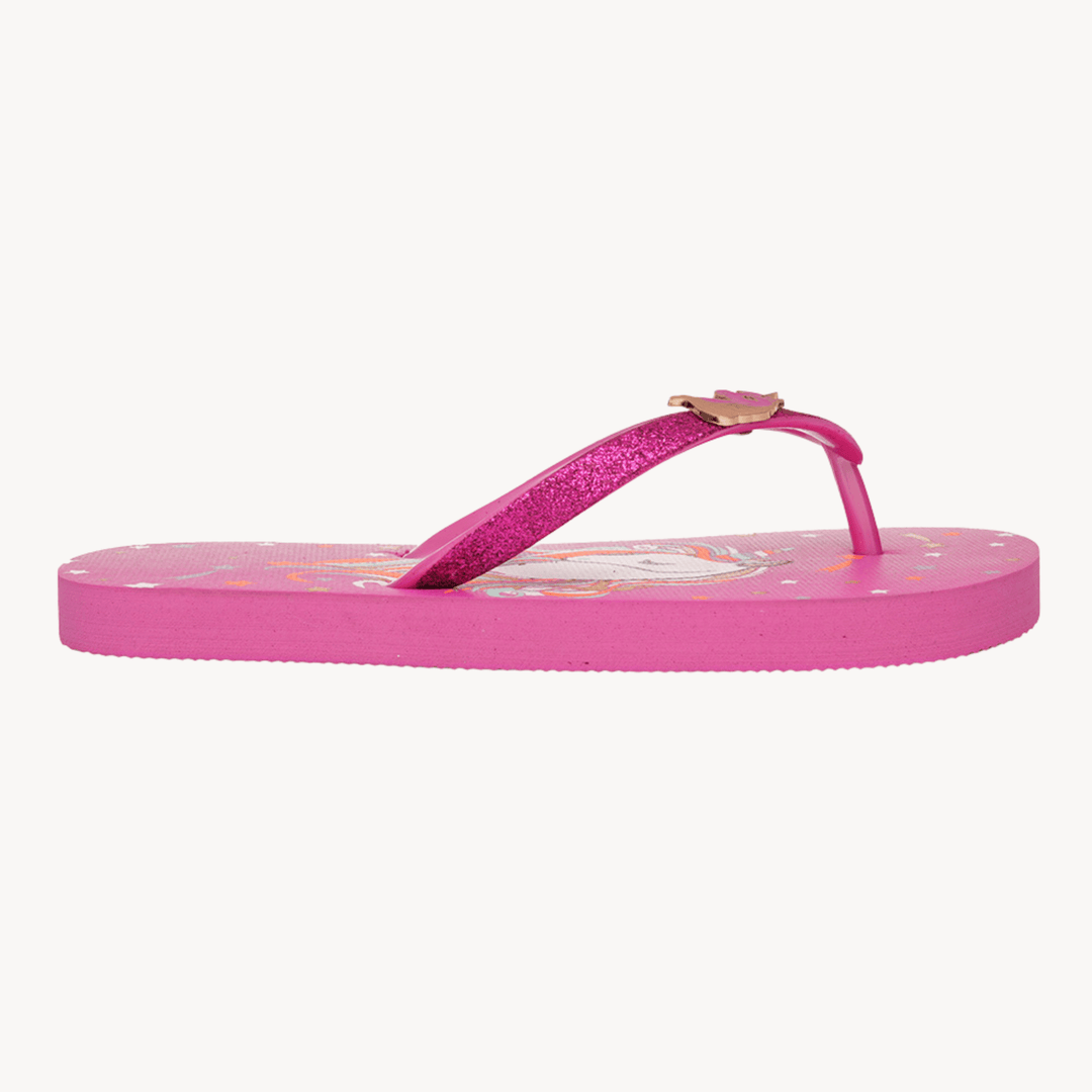 Girls Pink Unicorn Flip Flop from You Know Who's