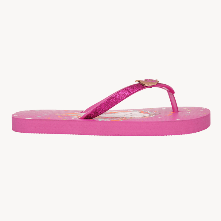 Girls Pink Unicorn Flip Flop from You Know Who's