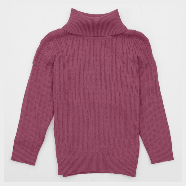 Girls Plum Knitted Polo from You Know Who's