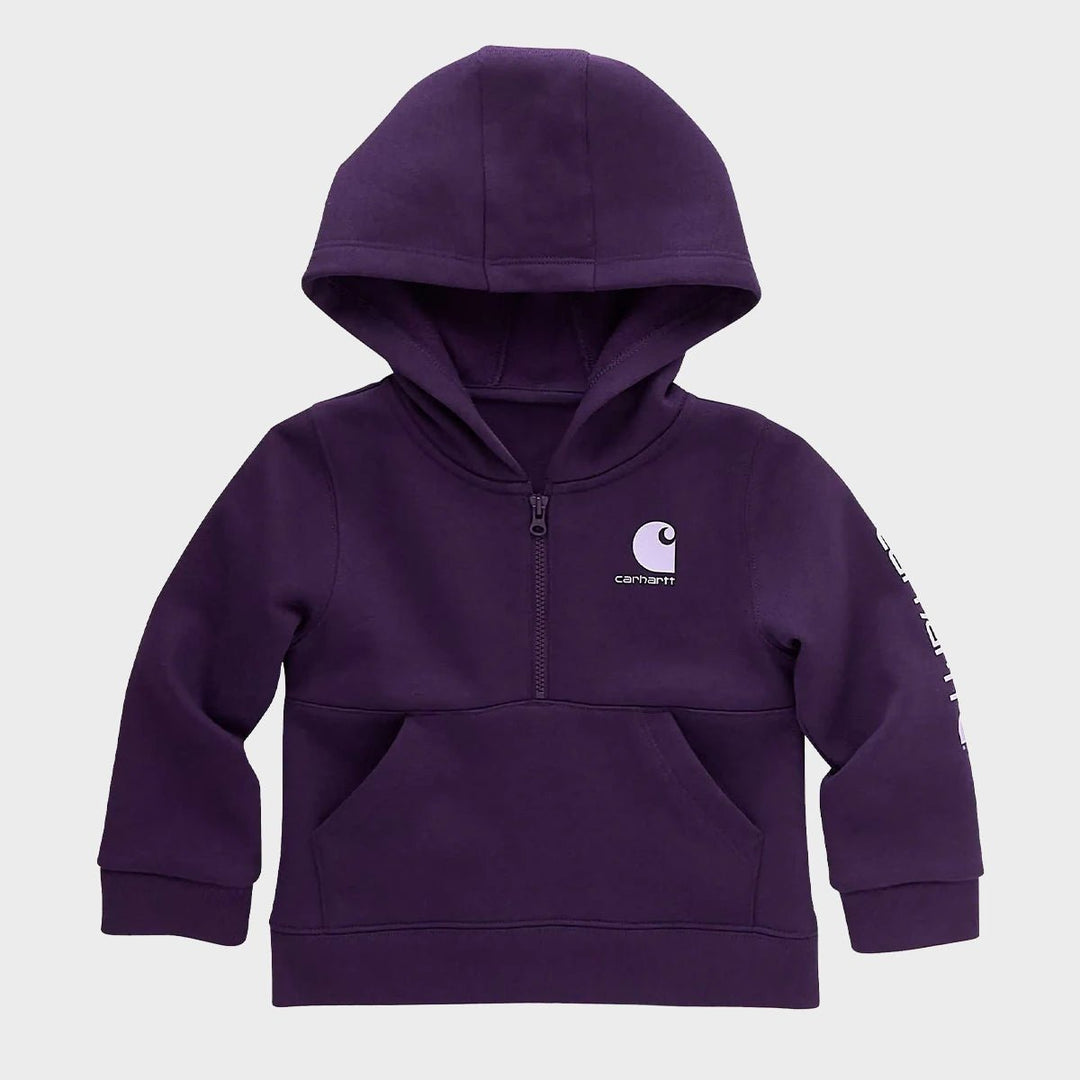 Girls Purple Carhartt 1/4 Zip Hoodie from You Know Who's