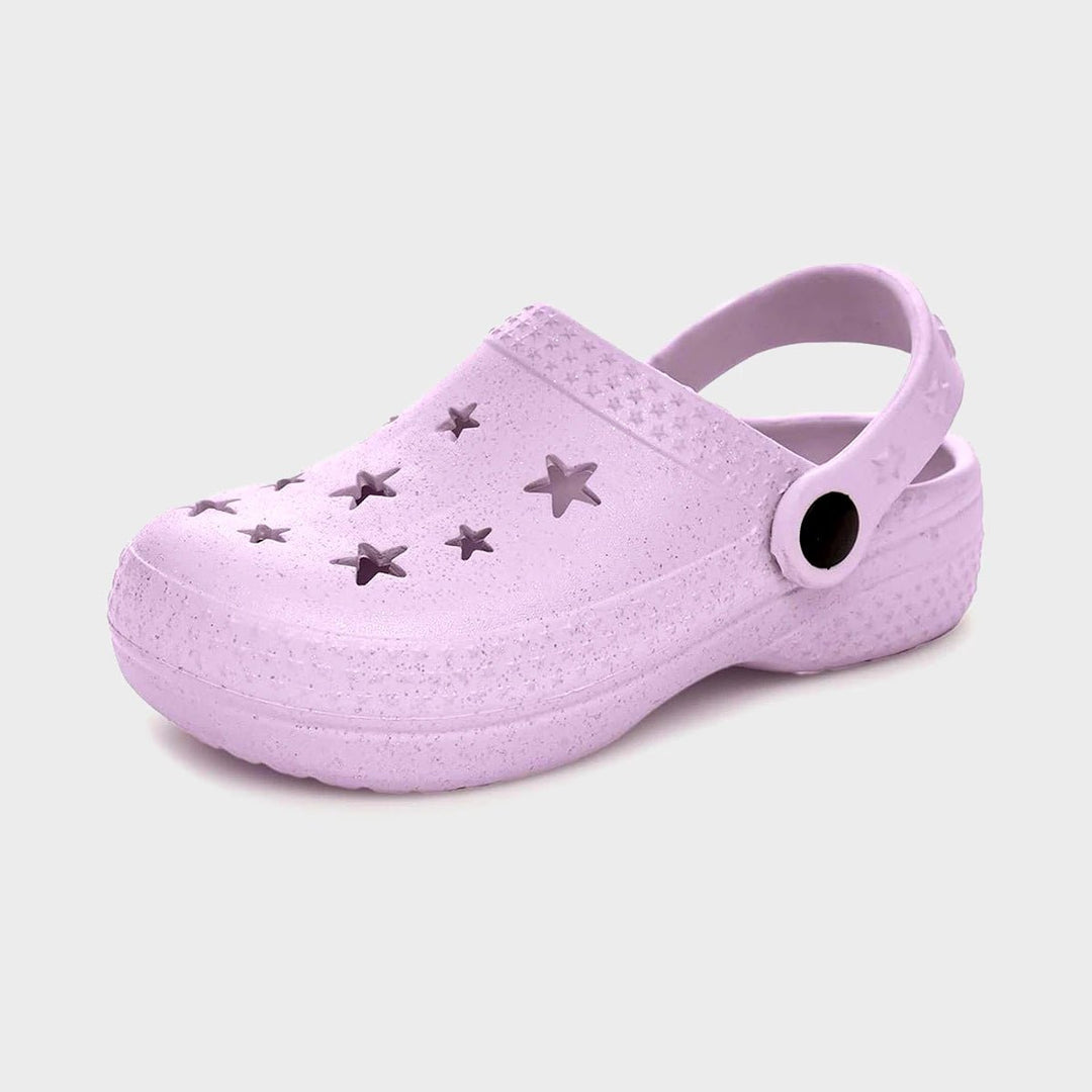 Girls Purple Glitter Clogs from You Know Who's