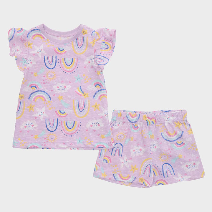 Girls Rainbow Shorty PJs from You Know Who's