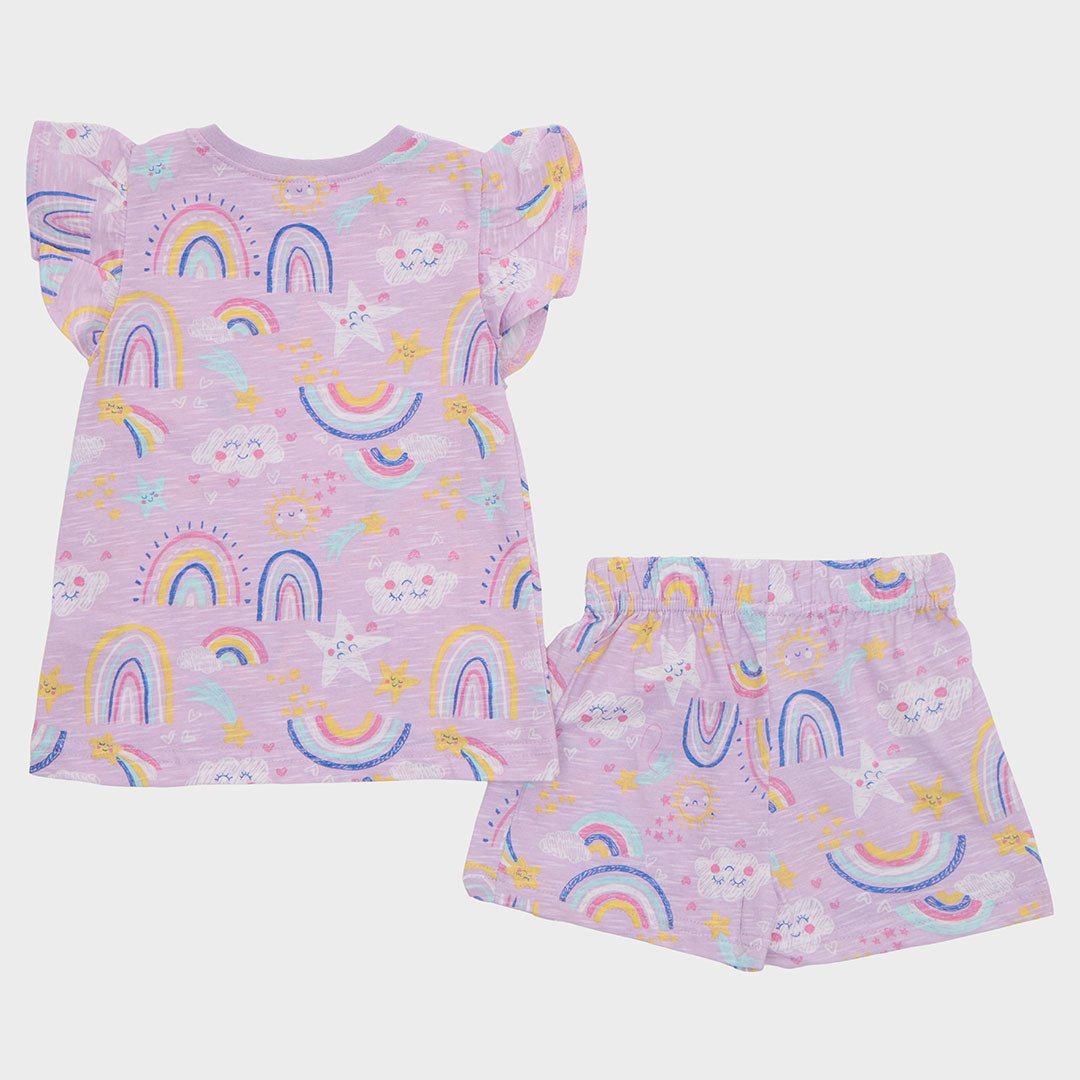 Girls Rainbow Shorty PJs from You Know Who's