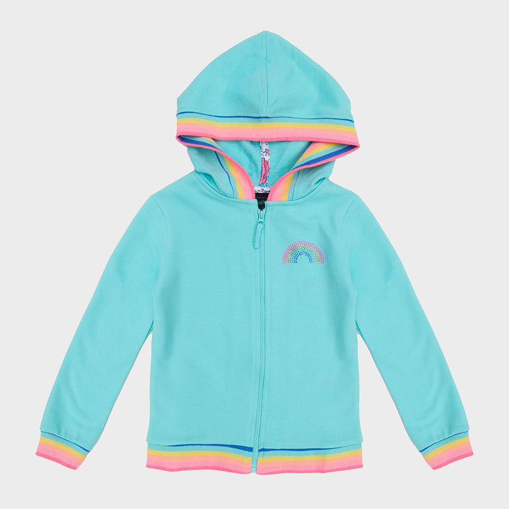 Girls Rainbow trim Hoodie from You Know Who's