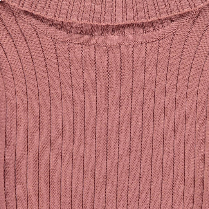 Girls Rib Knit Roll Neck Top from You Know Who's