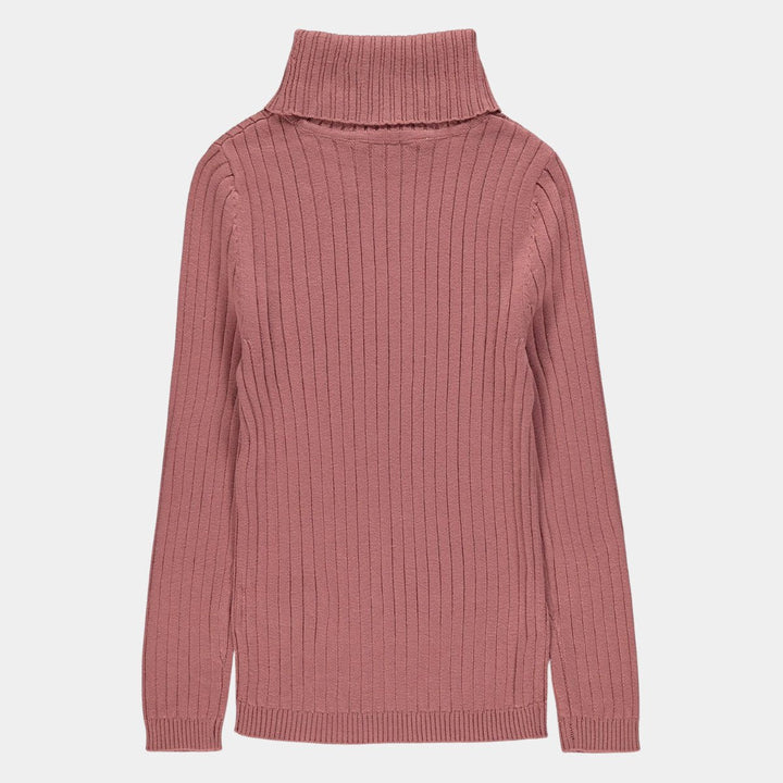 Girls Rib Knit Roll Neck Top from You Know Who's