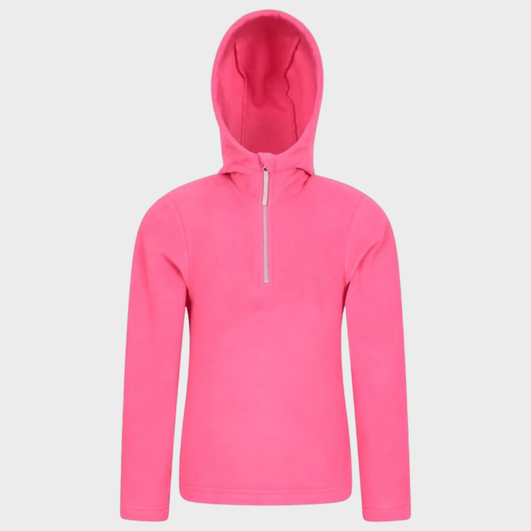 Girls Rosa Plain Hooded Half Zip Fleece from You Know Who's