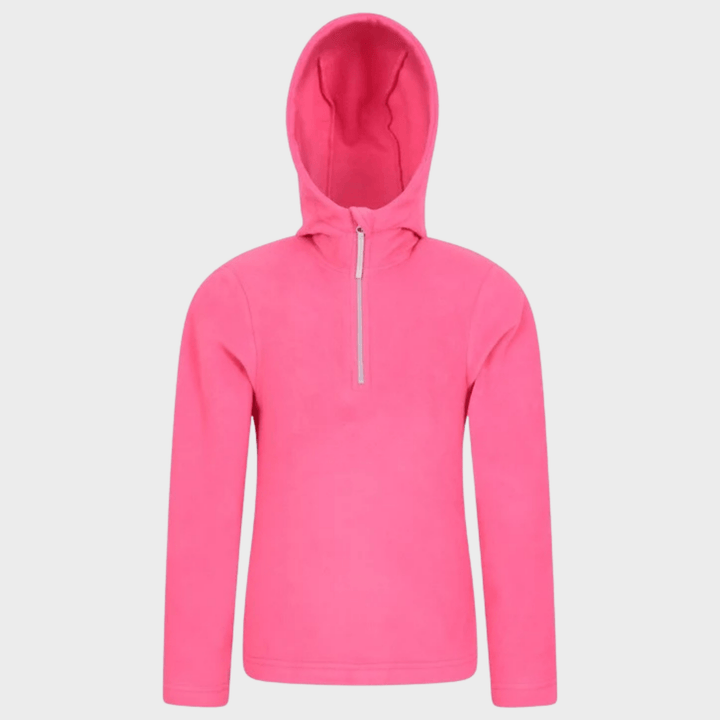 Girls Rosa Plain Hooded Half Zip Fleece from You Know Who's