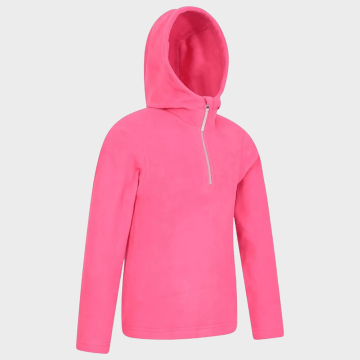 Girls Rosa Plain Hooded Half Zip Fleece from You Know Who's