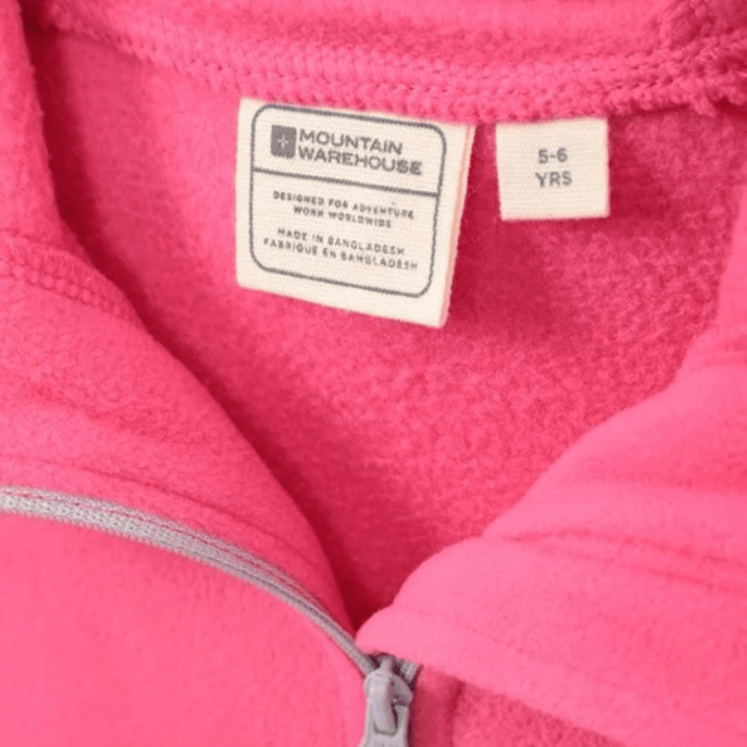 Girls Rosa Plain Hooded Half Zip Fleece from You Know Who's