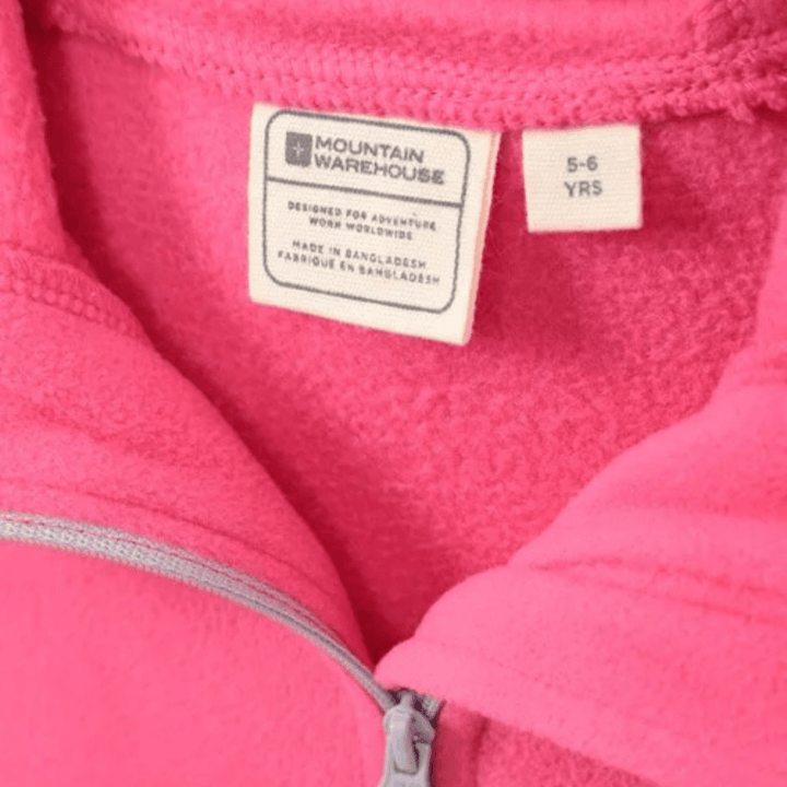 Girls Rosa Plain Hooded Half Zip Fleece from You Know Who's