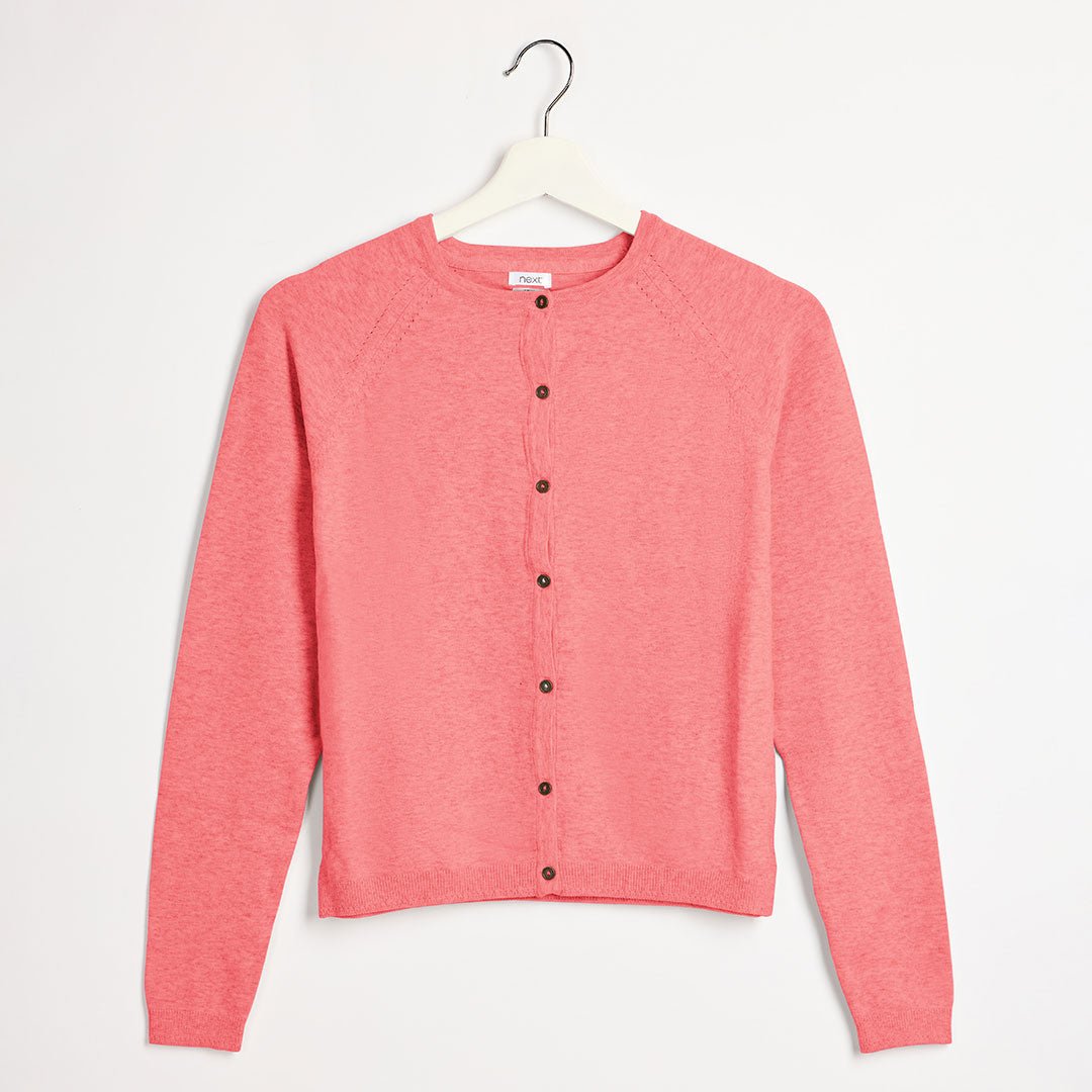 Girls Rose Pink Knitted Cardigan from You Know Who's