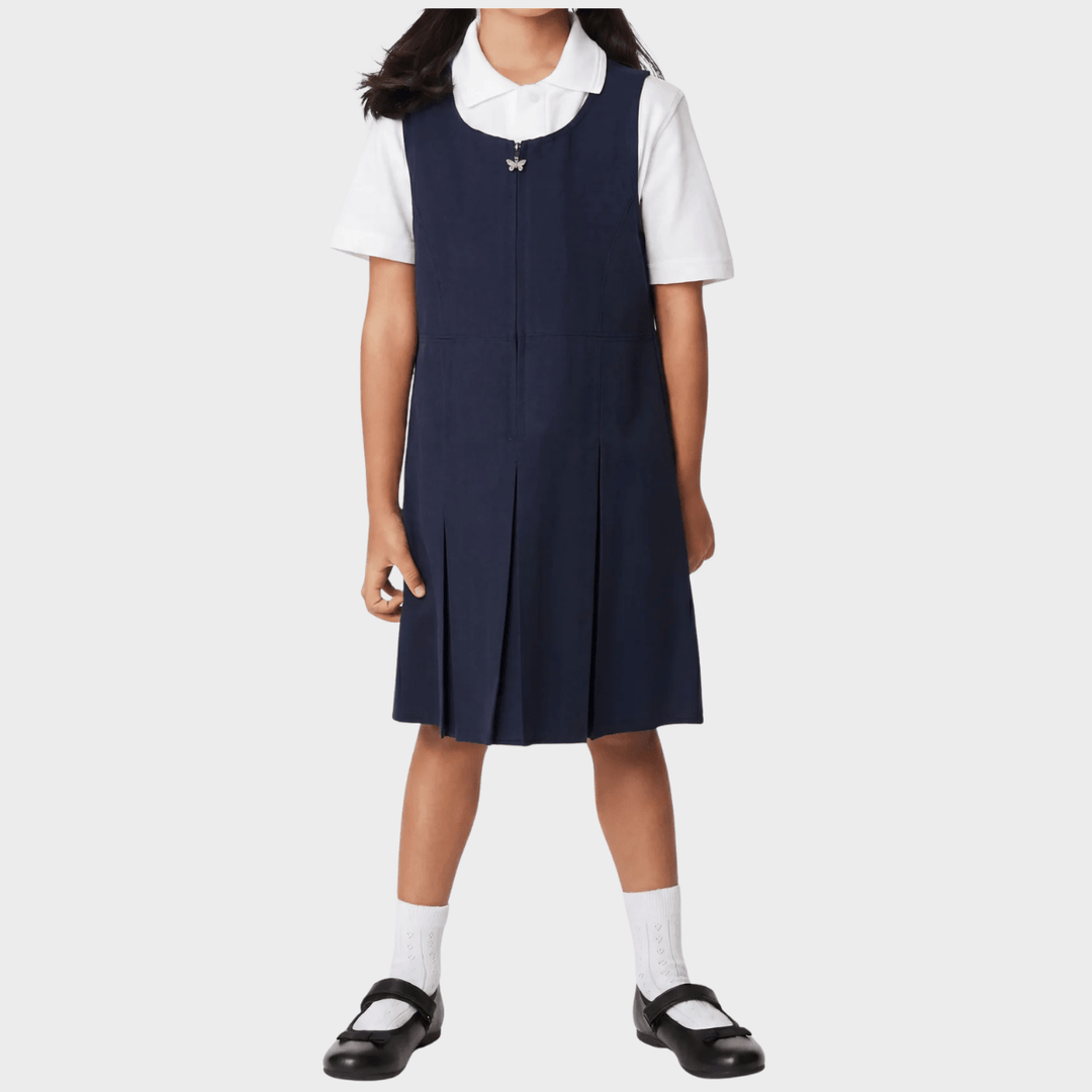 Girls School Longline Pinafore Navy from You Know Who's