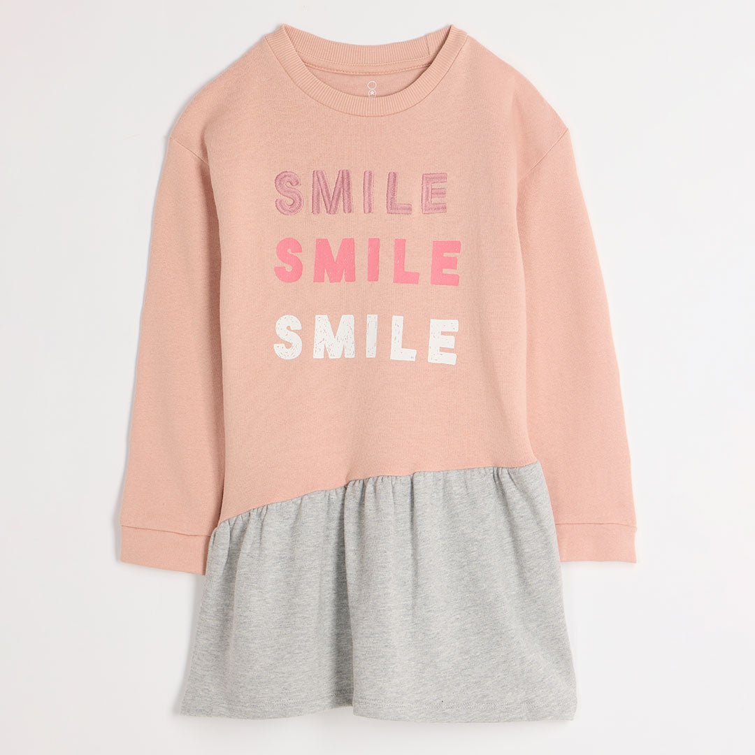 Girls Smile Long Sleeve Dress from You Know Who's