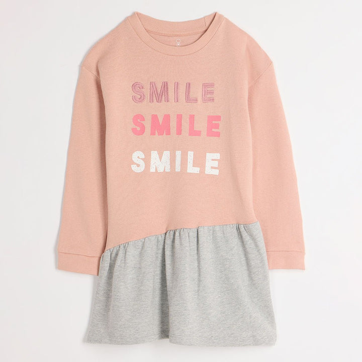 Girls Smile Long Sleeve Dress from You Know Who's