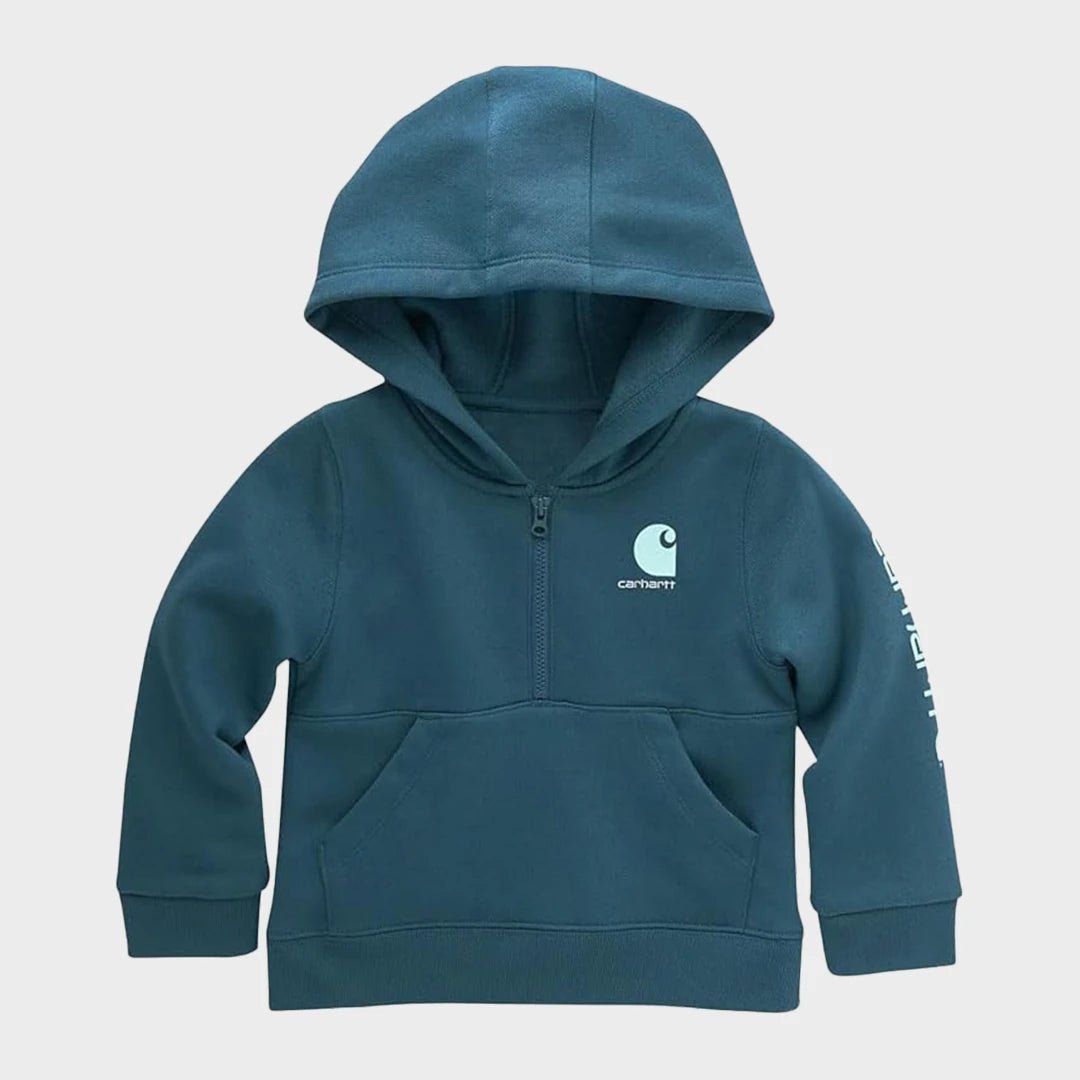 Girls Teal Carhartt 1/4 Zip Hoodie from You Know Who's