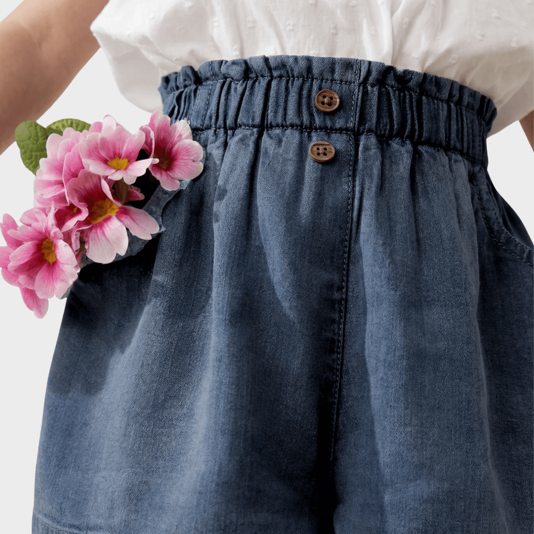 Girls Tencil Dark Denim Short from You Know Who's