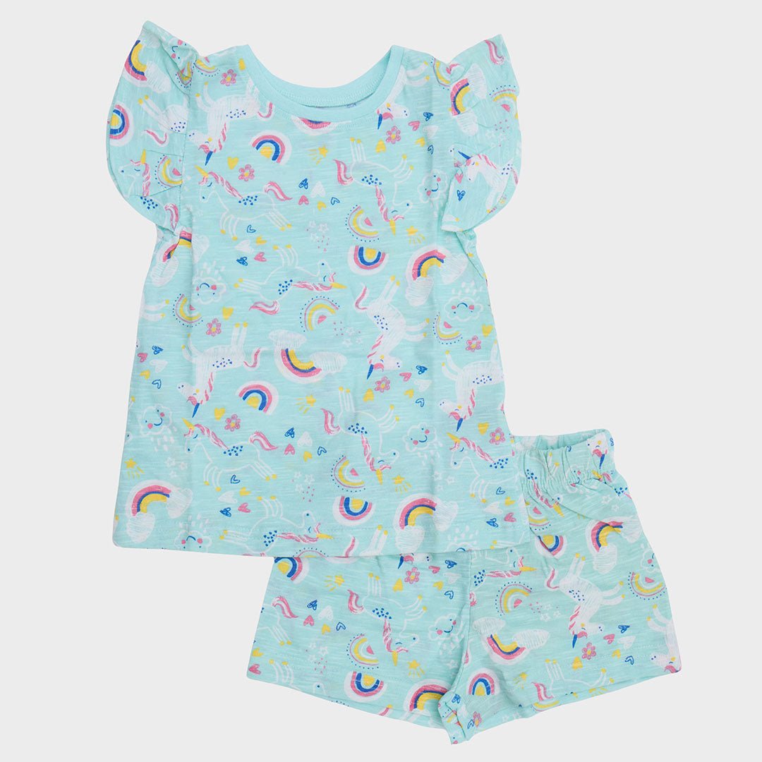 Girls Unicorn Shorty PJs from You Know Who's