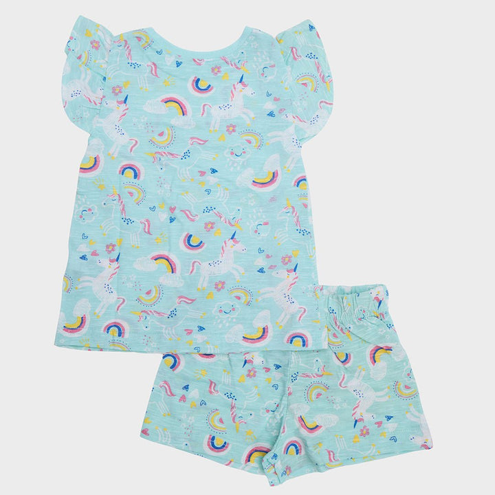 Girls Unicorn Shorty PJs from You Know Who's