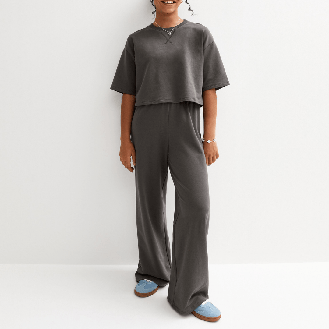 Girls Washed Wide Leg Joggers (10 - 15Y) from You Know Who's