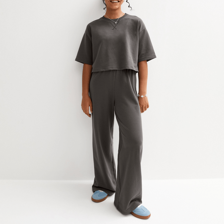 Girls Washed Wide Leg Joggers (10 - 15Y) from You Know Who's