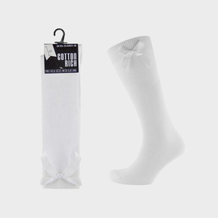 Girl`s White Knee High Socks from You Know Who's