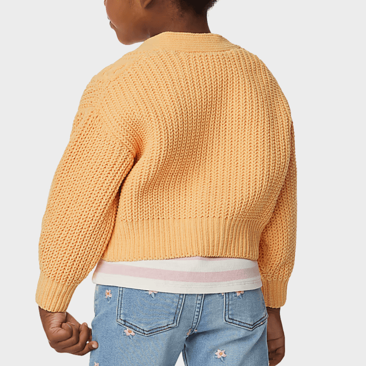Girls Yellow Knitted Cardigan from You Know Who's