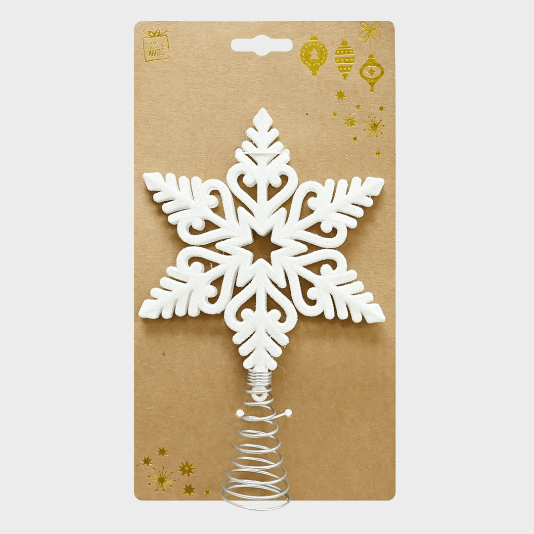 Glitter snowflake topper from You Know Who's